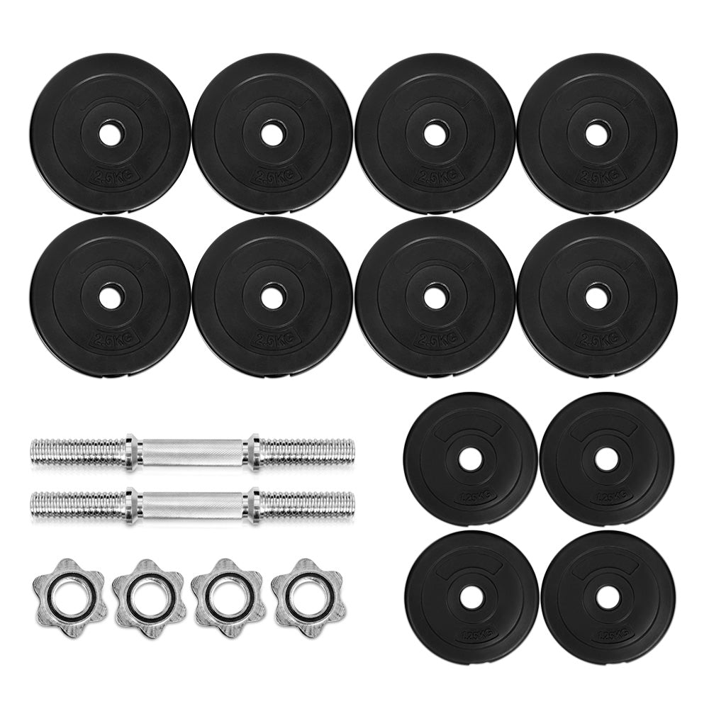30kg Dumbbells Dumbbell Set Weight Plates Home Gym Fitness Exercise-3
