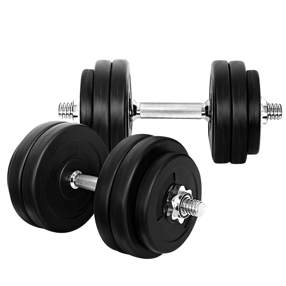 30kg Dumbbells Dumbbell Set Weight Plates Home Gym Fitness Exercise-0