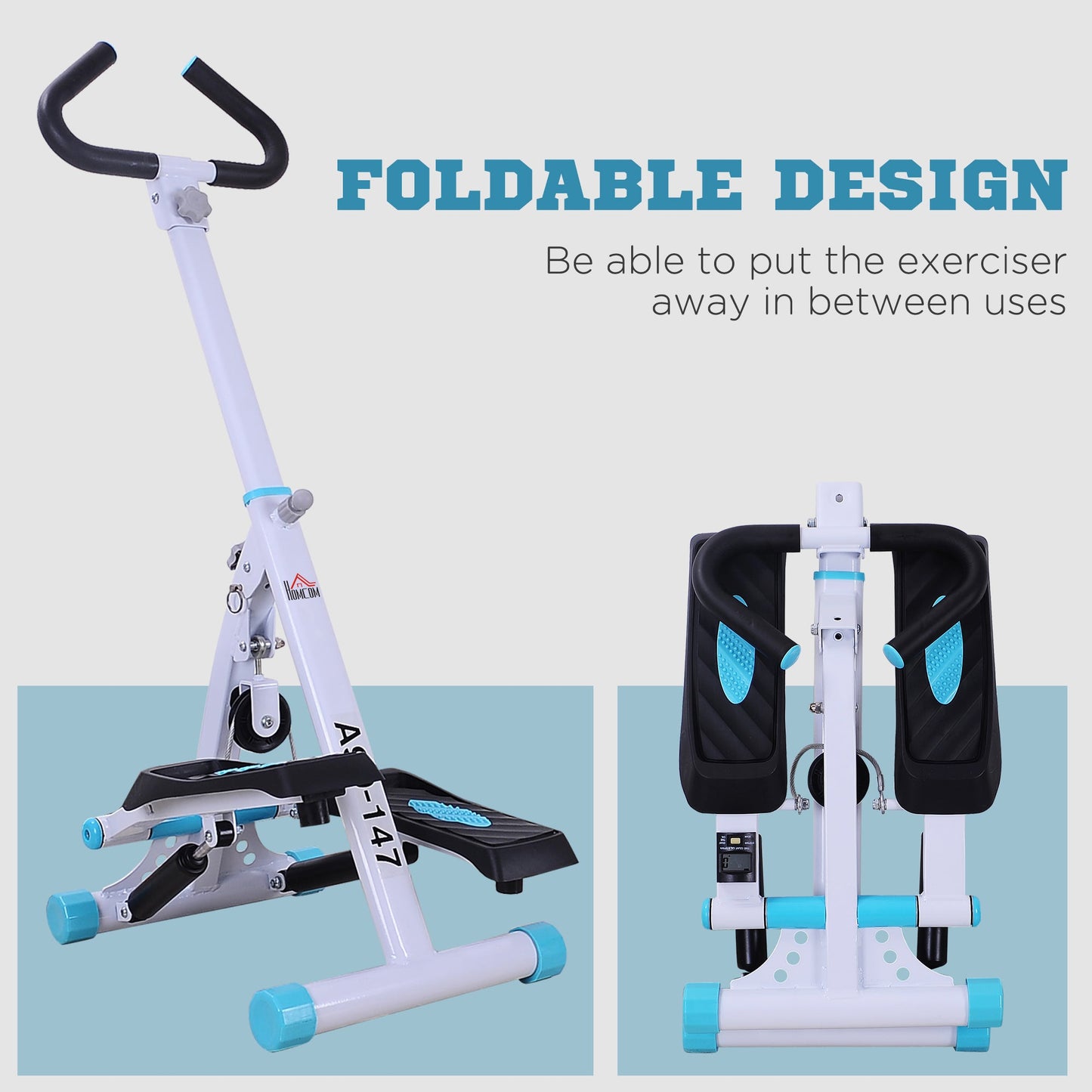 Stepper w/Handle Hand Grip Workout Fitness Machine For Fitness Aerobic Exercise Home Gym-3